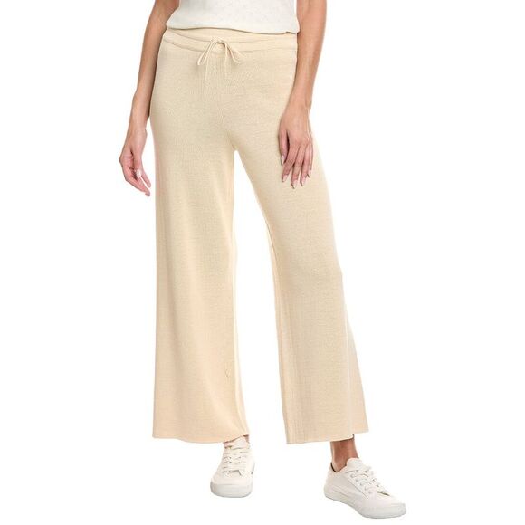 Lafayette 148 New York WomensDouble Knit Wide Leg Pull-On Pant Beige